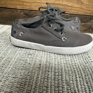 Kids Gray Canvas Sneakers